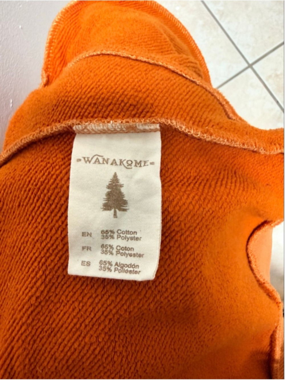 WANAKOME hoodie sweatshirt in a vibrant orange color sz med Turkey - Picture 8 of 9